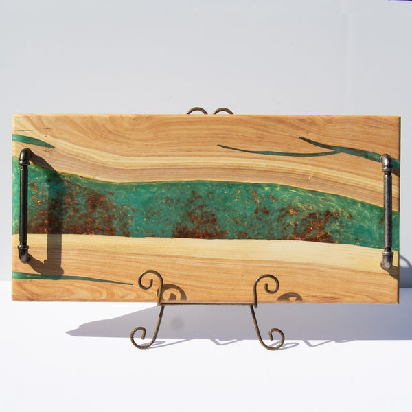 Green and Copper River Hickory Charcuterie Board