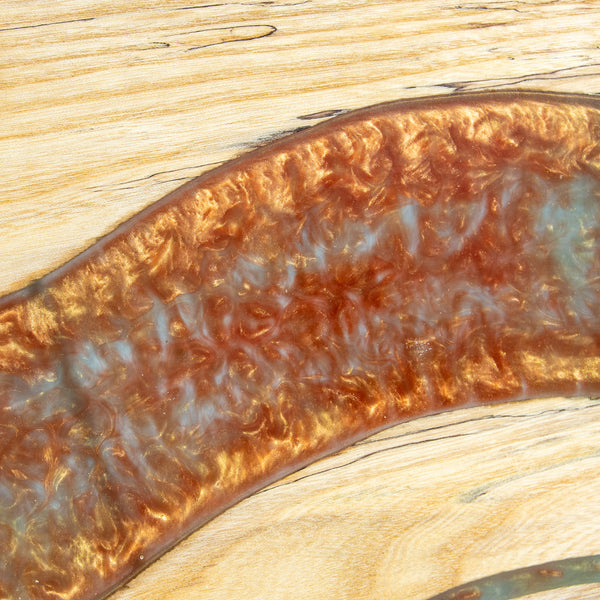 Copper and Green Hackberry River Charcuterie Board